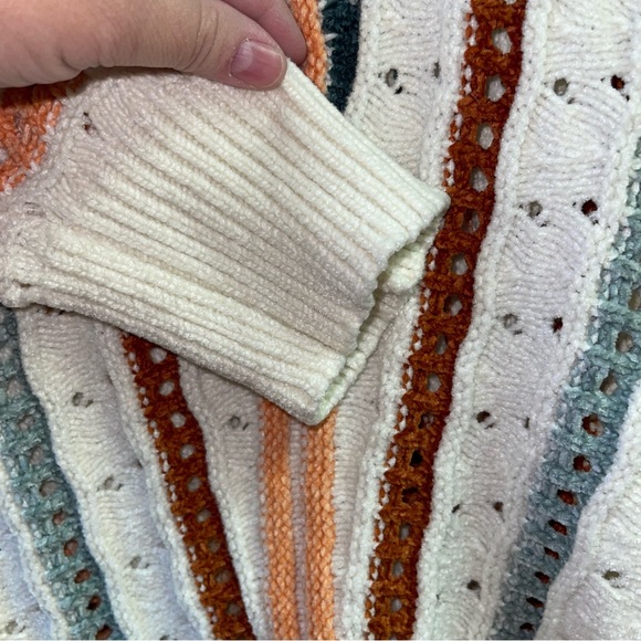 Maurice’s Plus Size Chenille Striped Dolman Sweater Women’s Size 1X Fall Colors - Picture 7 of 9